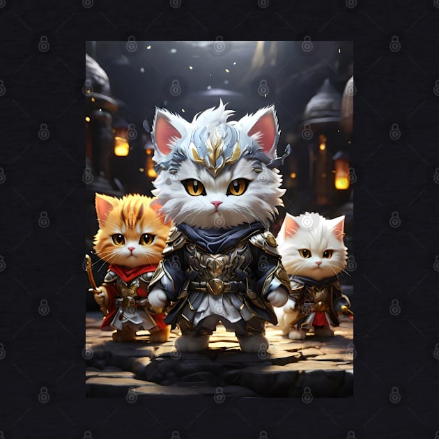 Persian warrior kittens by Spaceboyishere